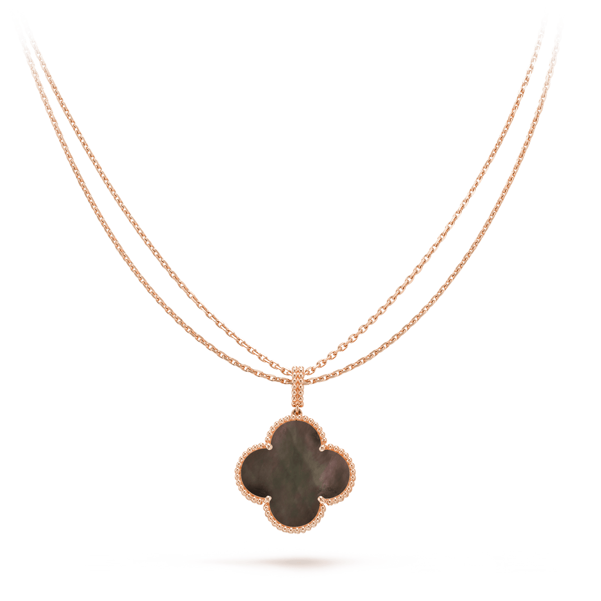 [⭐Reverie Jewels]CLOVER 25MM GOLD DARK MOP BIG CLOVER NECKLACE