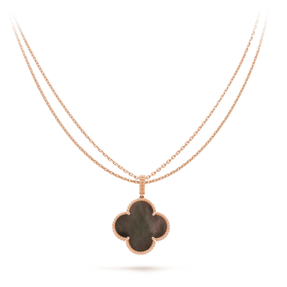 [⭐Reverie Jewels]CLOVER 25MM GOLD DARK MOP BIG CLOVER NECKLACE