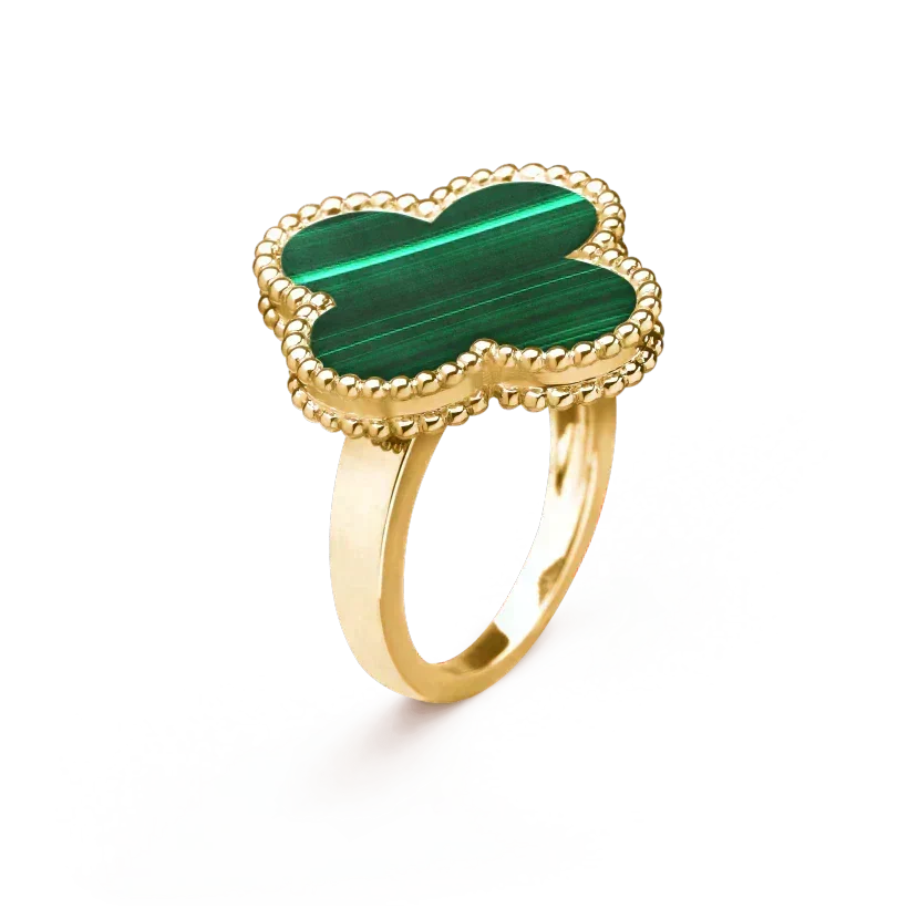 [⭐Reverie Jewels]CLOVER MALACHITE RING