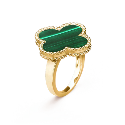 [⭐Reverie Jewels]CLOVER MALACHITE RING