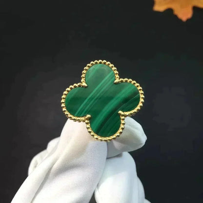 [⭐Reverie Jewels]CLOVER MALACHITE RING