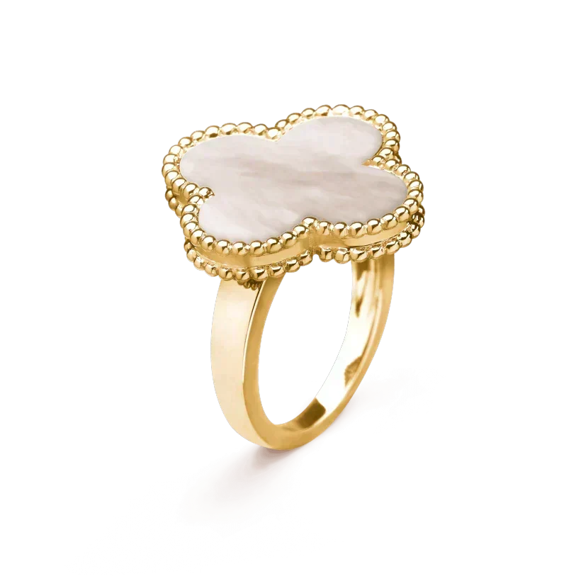 [⭐Reverie Jewels]CLOVER WHITE MOP RING
