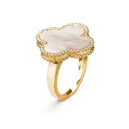 [⭐Reverie Jewels]CLOVER WHITE MOP RING