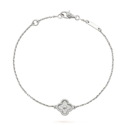 [⭐Reverie Jewels]CLOVER  SINGLE FLOWER BRACELET SILVER
