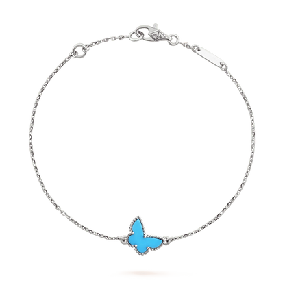 [⭐Reverie Jewels]BUTTERFLY TURQUOISE BUTTERFLY BRACELET SILVER
