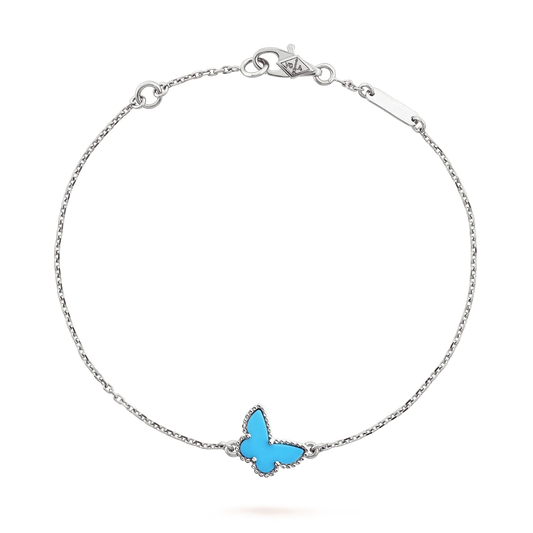 [⭐Reverie Jewels]BUTTERFLY TURQUOISE BUTTERFLY BRACELET SILVER