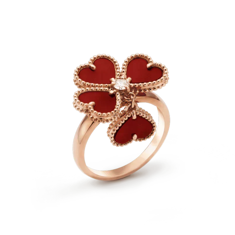 [⭐Reverie Jewels]SWEET CLOVER CARNELIAN RING