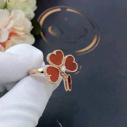 [⭐Reverie Jewels]SWEET CLOVER CARNELIAN RING