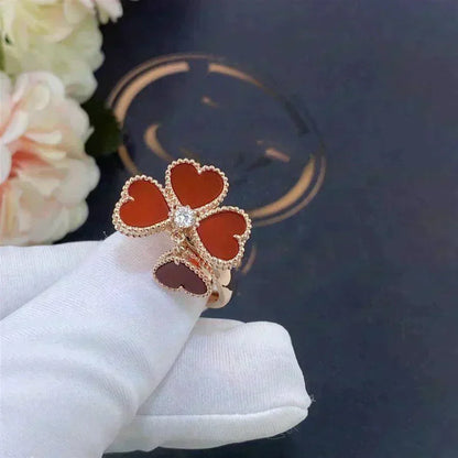 [⭐Reverie Jewels]SWEET CLOVER CARNELIAN RING