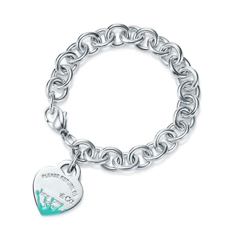 [Reverie Jewels]LOVE HEART RETURN TO TIF SILVER BRACELET