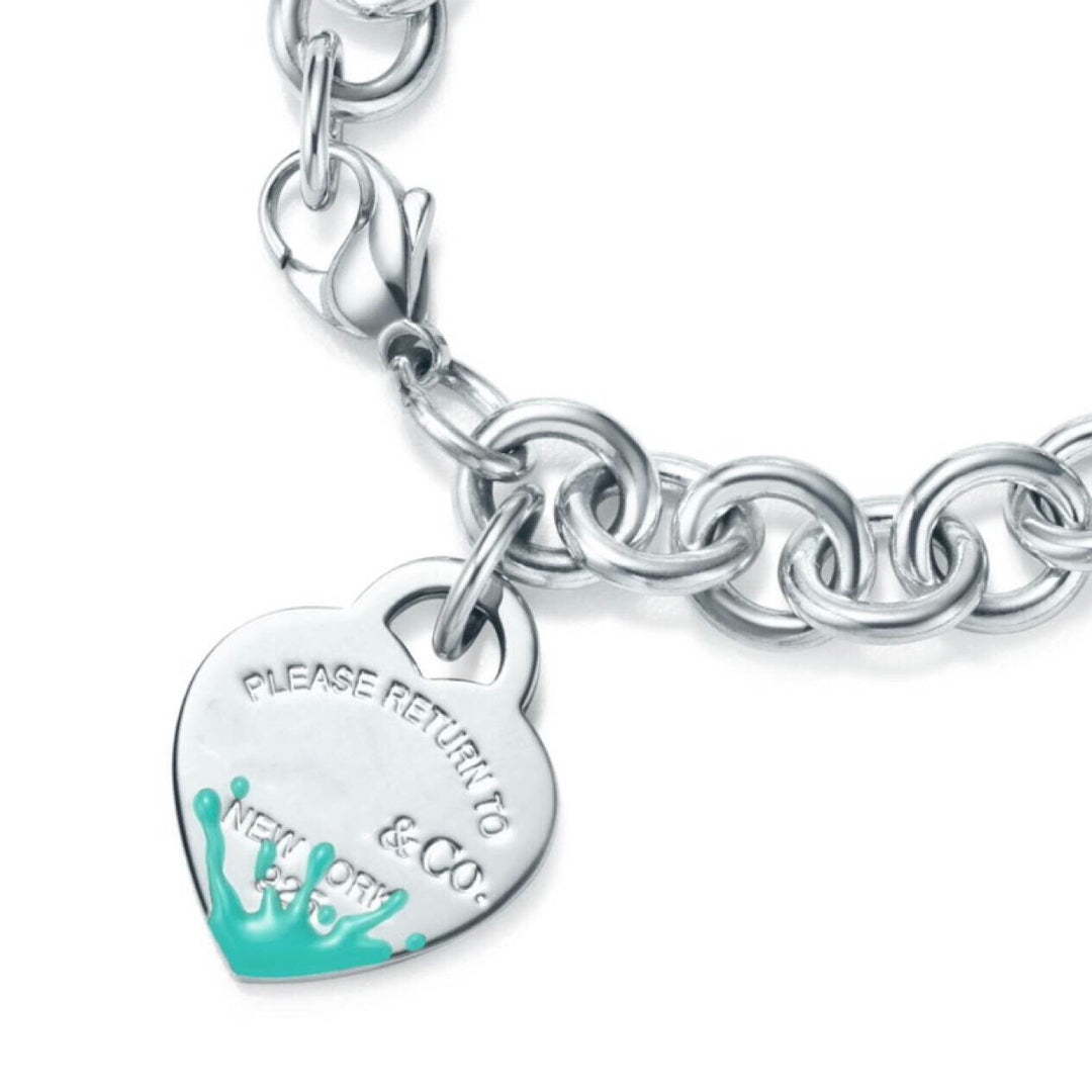 [Reverie Jewels]LOVE HEART RETURN TO TIF SILVER BRACELET