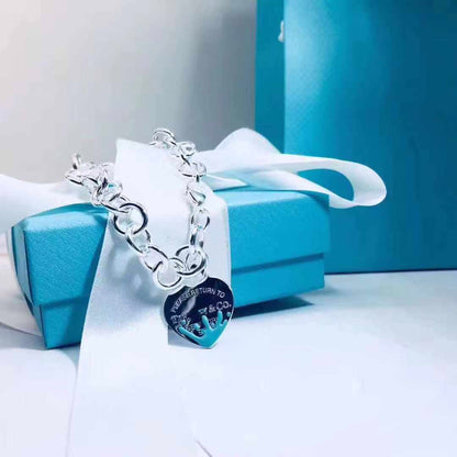 [Reverie Jewels]LOVE HEART RETURN TO TIF SILVER BRACELET