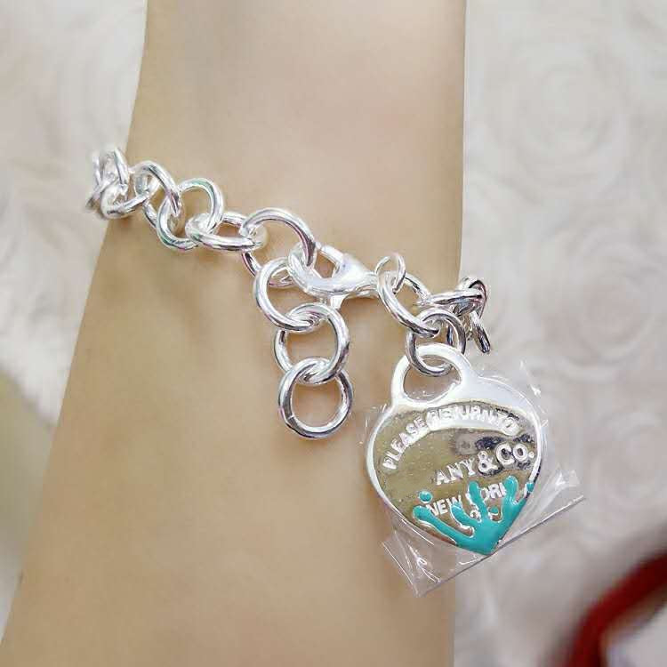 [Reverie Jewels]LOVE HEART RETURN TO TIF SILVER BRACELET