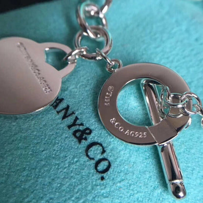 [Reverie Jewels]LOVE HEART PIN BUCKLE RETURN TO TIF SILVER BRACELET
