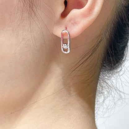 [⭐Reverie Jewels]MOVE UNO SMALL 1 DIAMOND EARRINGS
