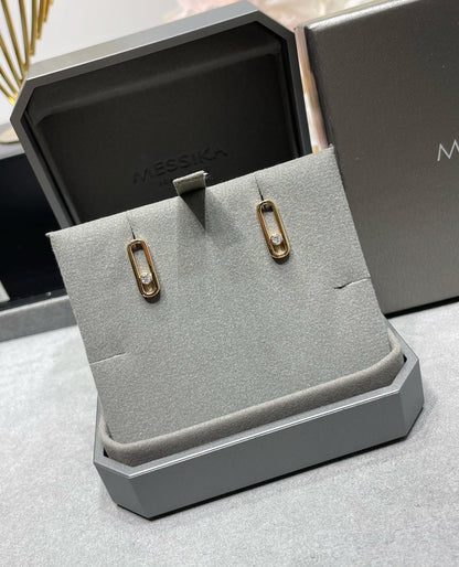 [⭐Reverie Jewels]MOVE UNO SMALL 1 DIAMOND EARRINGS