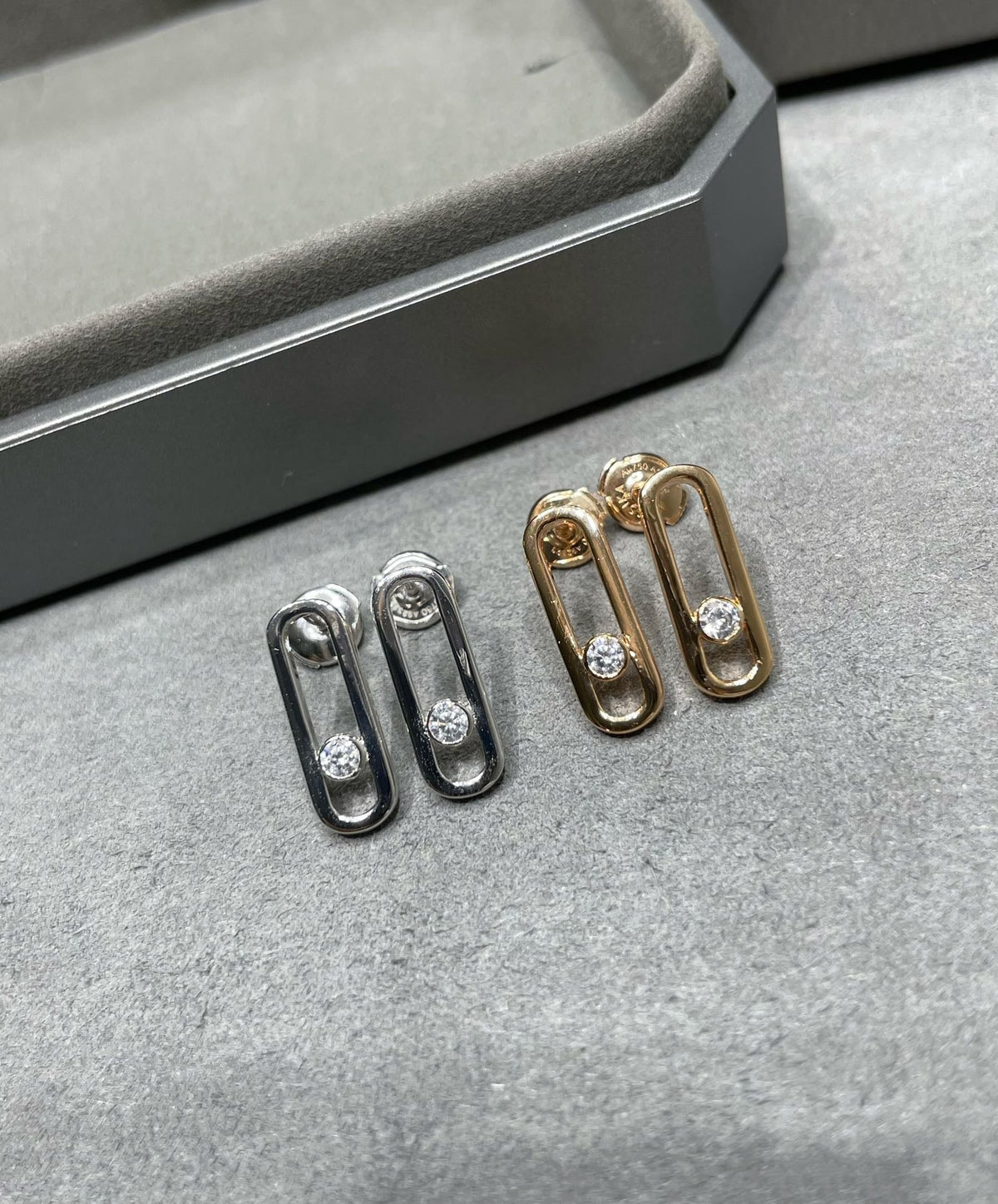[⭐Reverie Jewels]MOVE UNO SMALL 1 DIAMOND EARRINGS