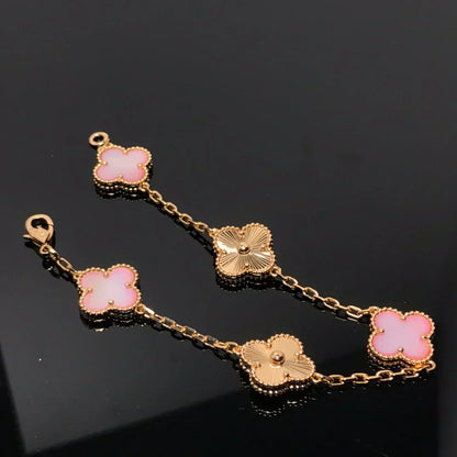 [⭐Reverie Jewels] CLOVER 5 MOTIFS  PINK MOP BRACELET COLLECTION