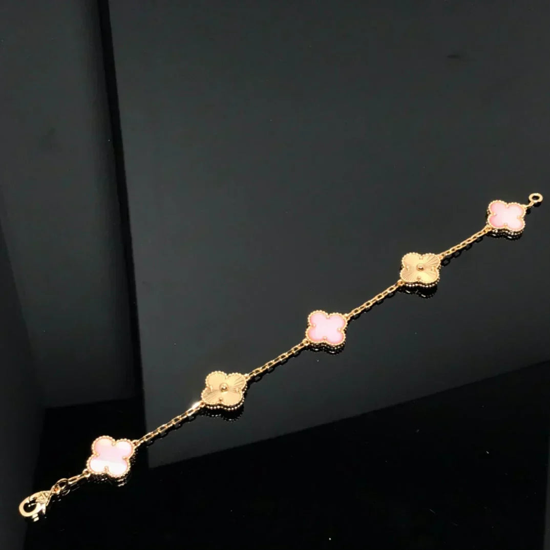 [⭐Reverie Jewels] CLOVER 5 MOTIFS  PINK MOP BRACELET COLLECTION