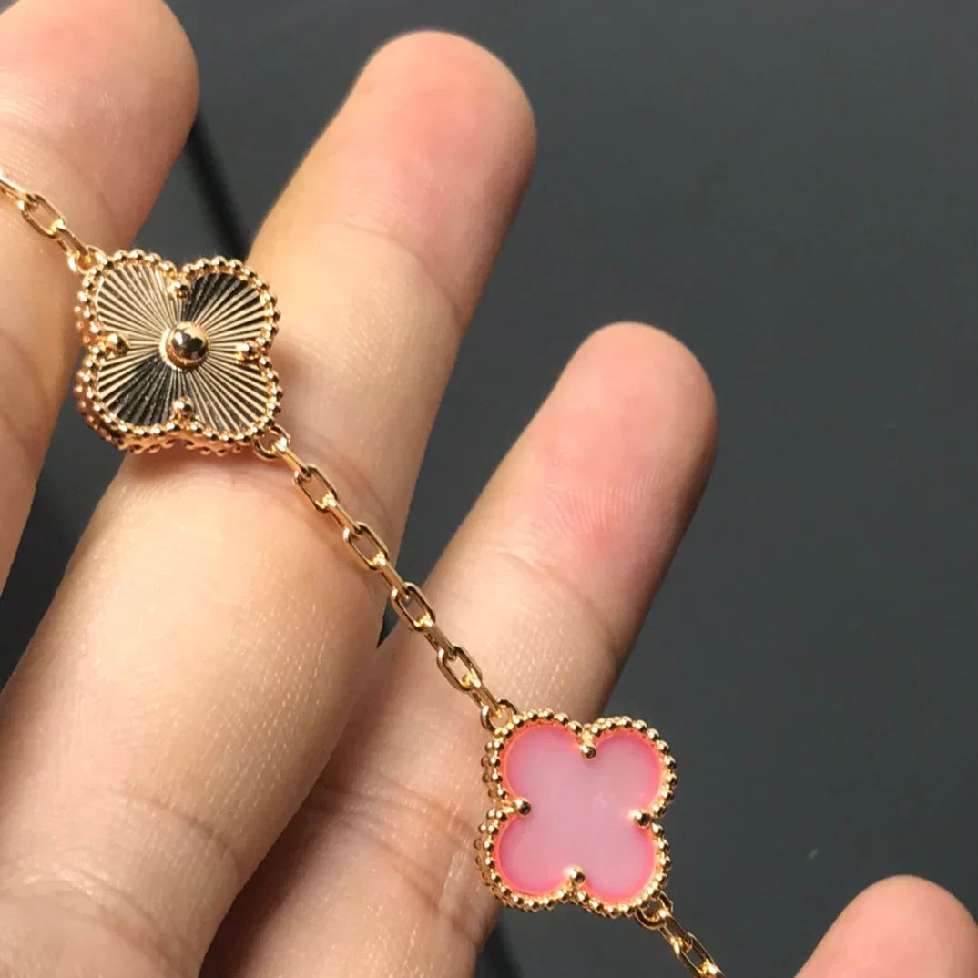 [⭐Reverie Jewels] CLOVER 5 MOTIFS  PINK MOP BRACELET COLLECTION