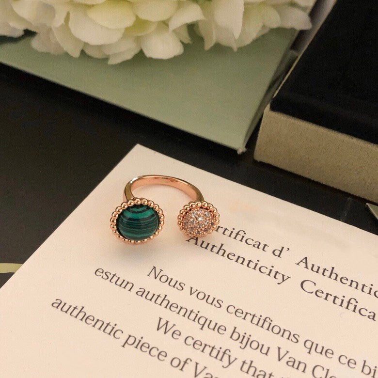 [⭐Reverie Jewels]PERLEE COULEURS DIAMOND ROSE GOLD BETWEEN THE FINGER RING