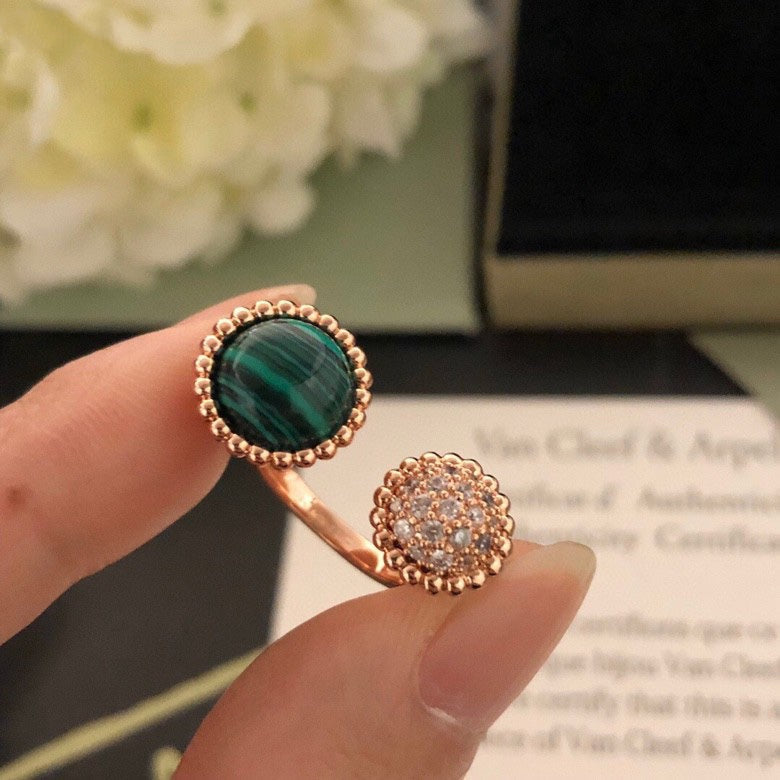 [⭐Reverie Jewels]PERLEE COULEURS DIAMOND ROSE GOLD BETWEEN THE FINGER RING