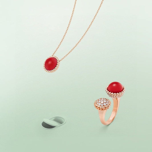 [⭐Reverie Jewels]PERLEE COULEURS DIAMOND ROSE GOLD BETWEEN THE FINGER RING