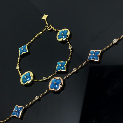 [⭐Reverie Jewels]STAR AND SUN 4 MOTIF BLUE BRACELET