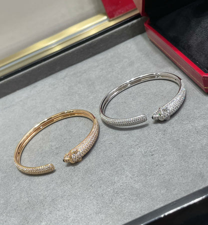 [⭐Reverie Jewels]PANTHERE FULL DIAMOND OPEN BRACELET