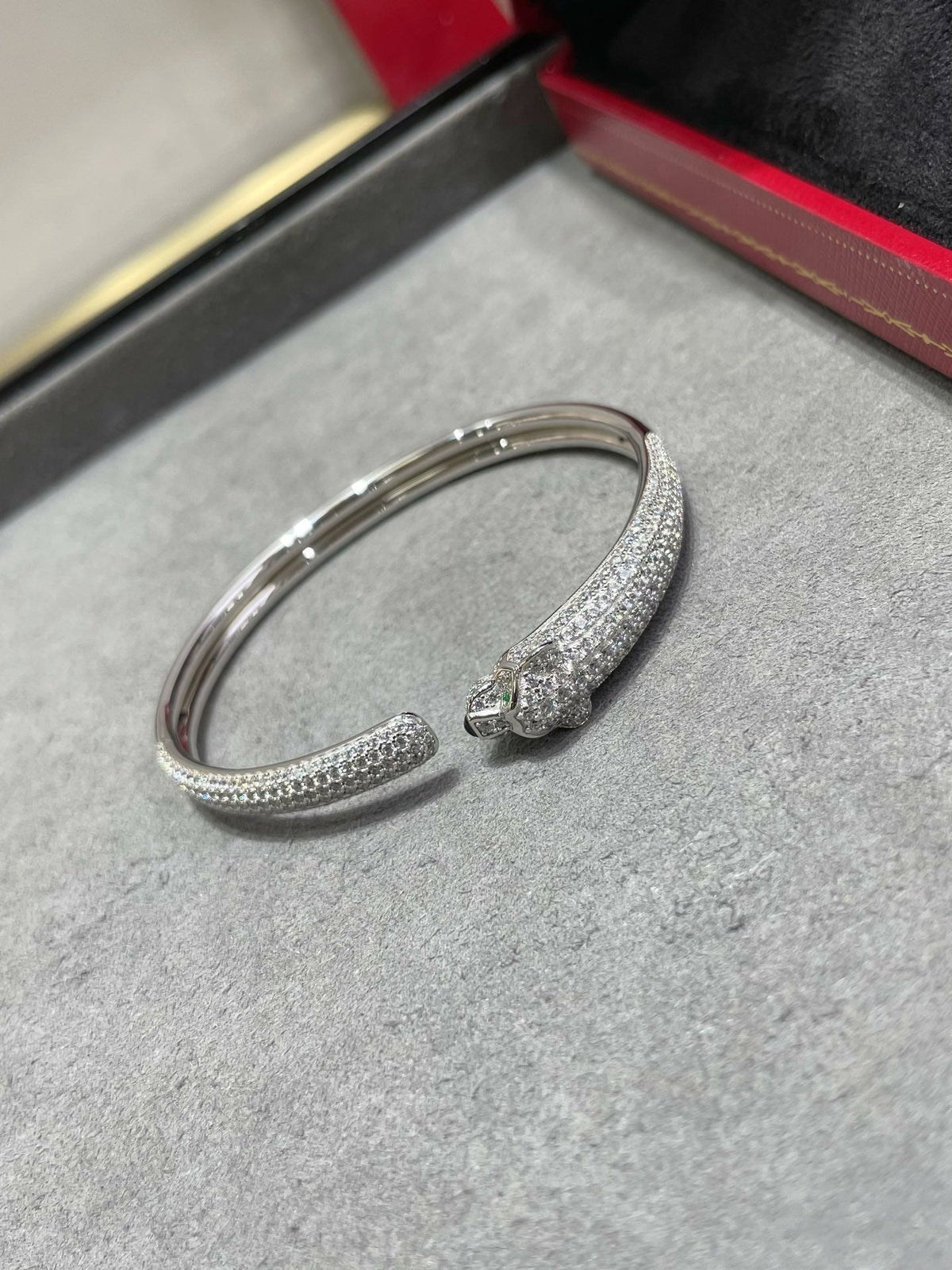 [⭐Reverie Jewels]PANTHERE FULL DIAMOND OPEN BRACELET