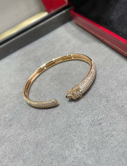 [⭐Reverie Jewels]PANTHERE FULL DIAMOND OPEN BRACELET