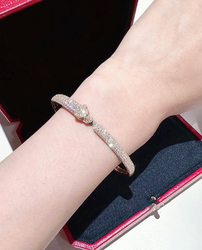 [⭐Reverie Jewels]PANTHERE FULL DIAMOND OPEN BRACELET