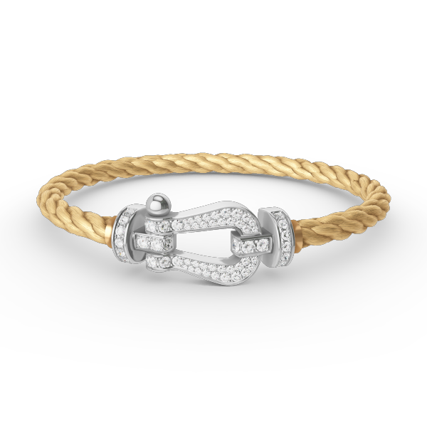 [⭐Reverie Jewels]FORCE LARGE HORSESHOE FULL DIAMOND BRACELET SILVER