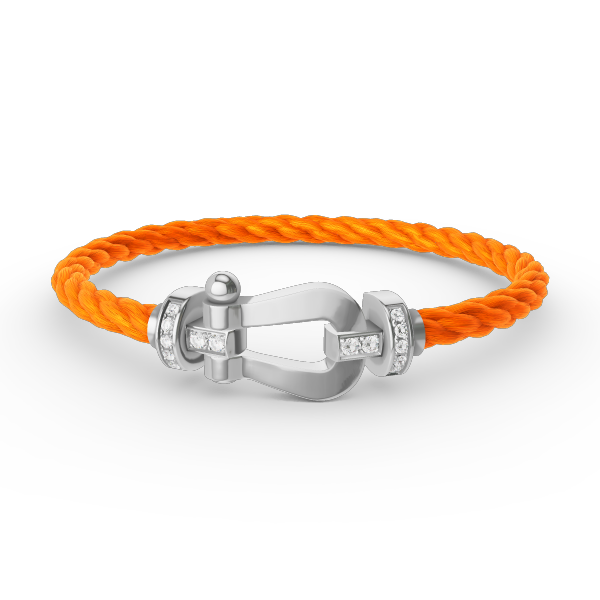 [⭐Reverie Jewels]FORCE LARGE HORSESHOE HALF DIAMOND BRACELET SILVER