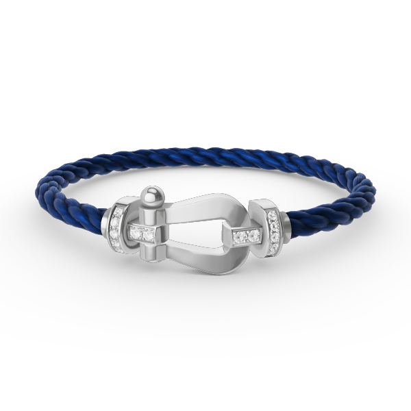 [⭐Reverie Jewels]FORCE LARGE HORSESHOE HALF DIAMOND BRACELET SILVER
