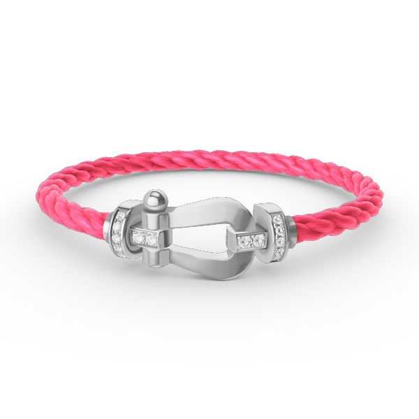 [⭐Reverie Jewels]FORCE LARGE HORSESHOE HALF DIAMOND BRACELET SILVER