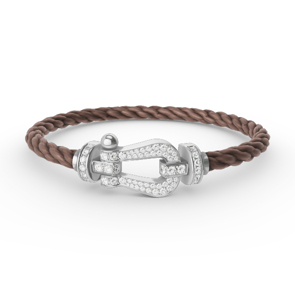 [⭐Reverie Jewels]FORCE LARGE HORSESHOE FULL DIAMOND BRACELET SILVER
