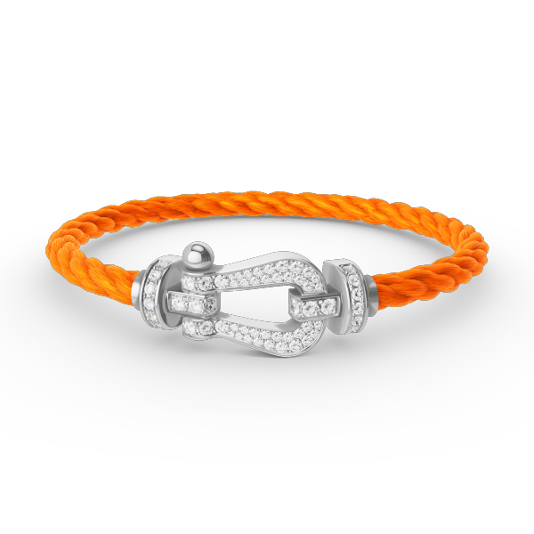 [⭐Reverie Jewels]FORCE LARGE HORSESHOE FULL DIAMOND BRACELET SILVER
