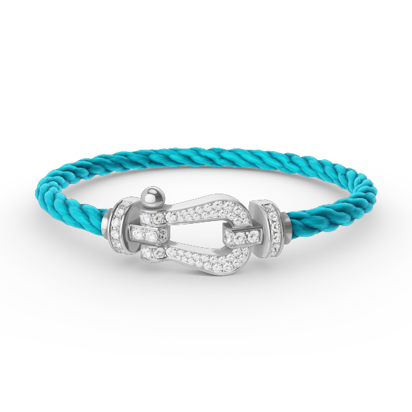 [⭐Reverie Jewels]FORCE LARGE HORSESHOE FULL DIAMOND BRACELET SILVER