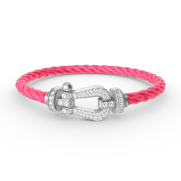[⭐Reverie Jewels]FORCE LARGE HORSESHOE FULL DIAMOND BRACELET SILVER