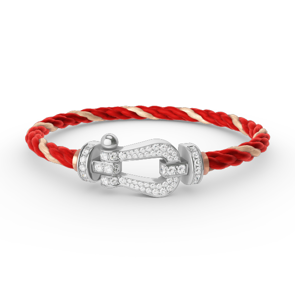 [⭐Reverie Jewels]FORCE LARGE HORSESHOE FULL DIAMOND BRACELET SILVER