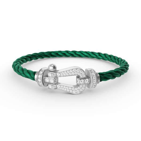 [⭐Reverie Jewels]FORCE LARGE HORSESHOE FULL DIAMOND BRACELET SILVER