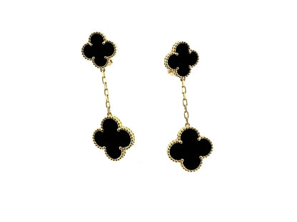 [⭐Reverie Jewels]CLOVER 2 MOTIFS  EARRINGS (MULTIPLE CHOICESC