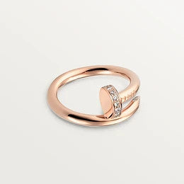 [⭐Reverie Jewels]JUSTE RING 2.65MM PINK GOLD DIAMOND