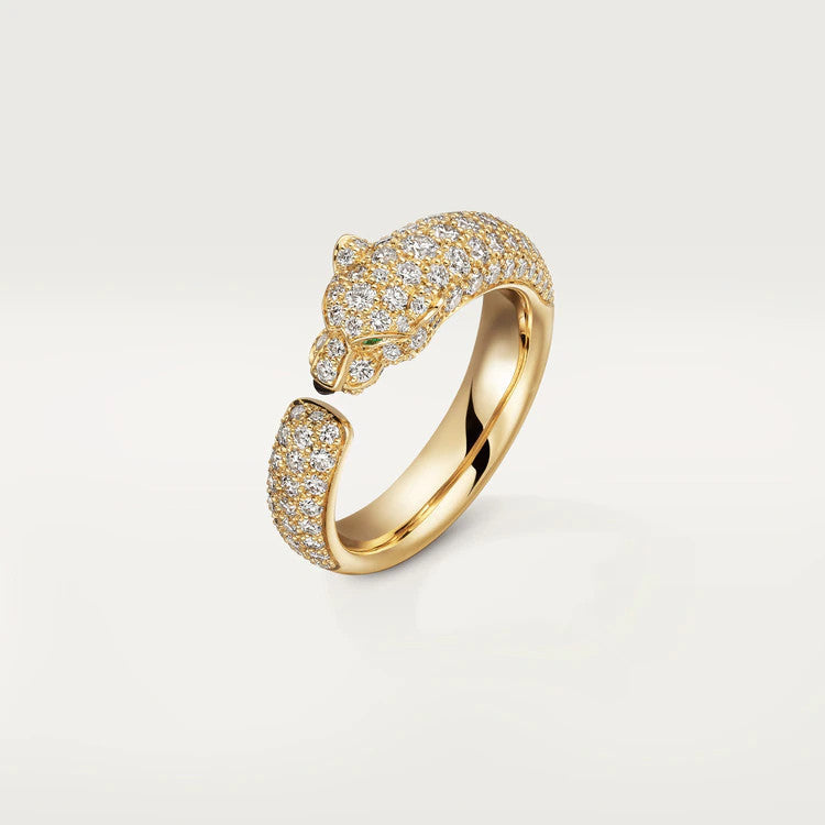 [⭐Reverie Jewels]PANTHERE PINK GOLD DIAMOND RING
