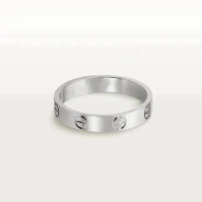 [⭐Reverie Jewels]LOVE RING 4MM 1 DIAMOND SILVER