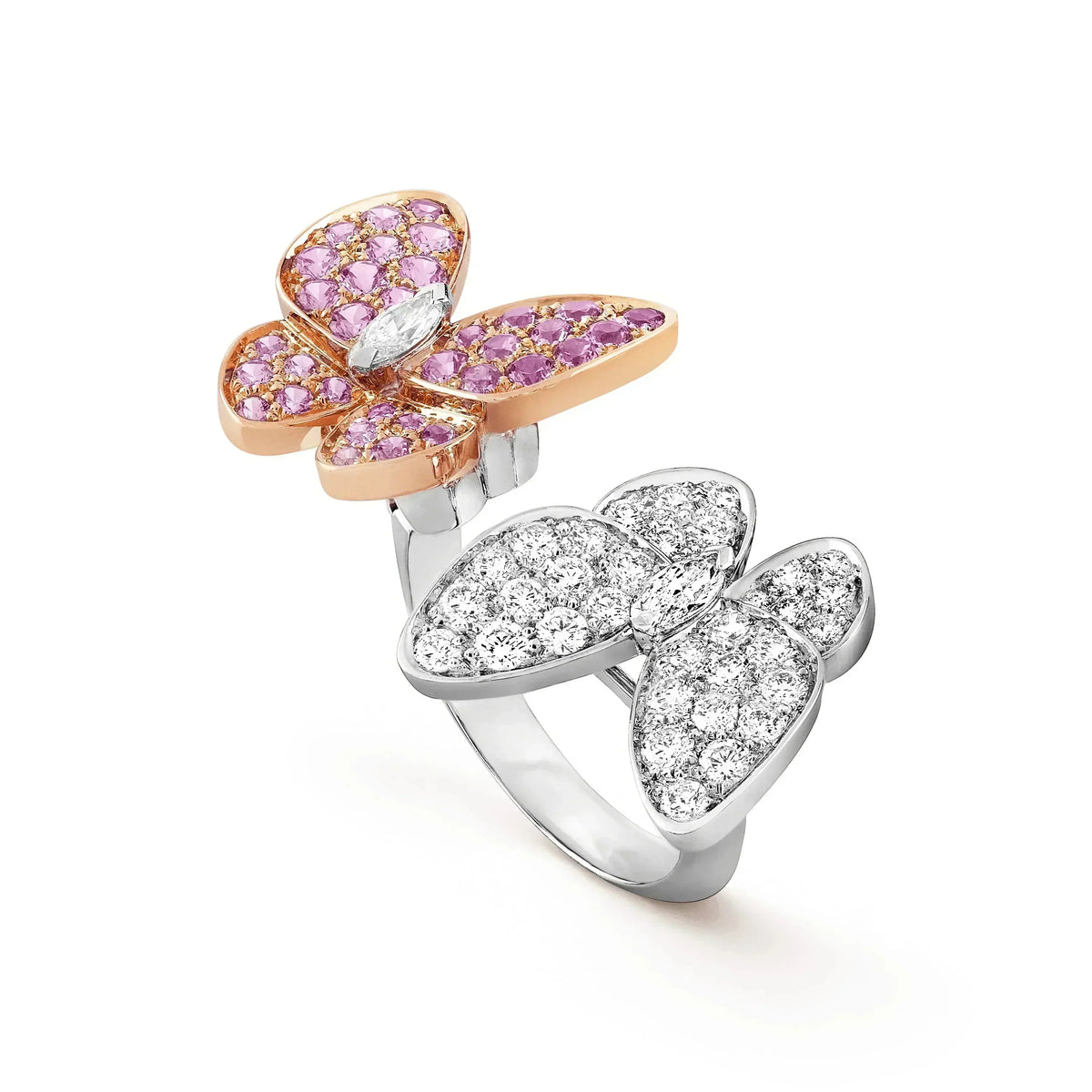 [⭐Reverie Jewels]TWIN BUTTERFLY DIAMOND RING
