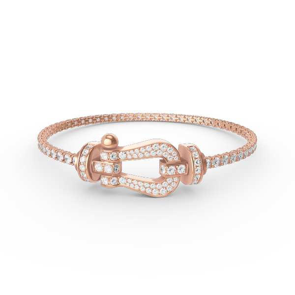 [⭐Reverie Jewels]FORCE  LARGE HORSESHOE FULL DIAMOND TENNIS BRACELET
