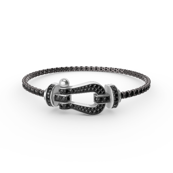 [⭐Reverie Jewels]FORCE  LARGE HORSESHOE FULL DIAMOND TENNIS BRACELET
